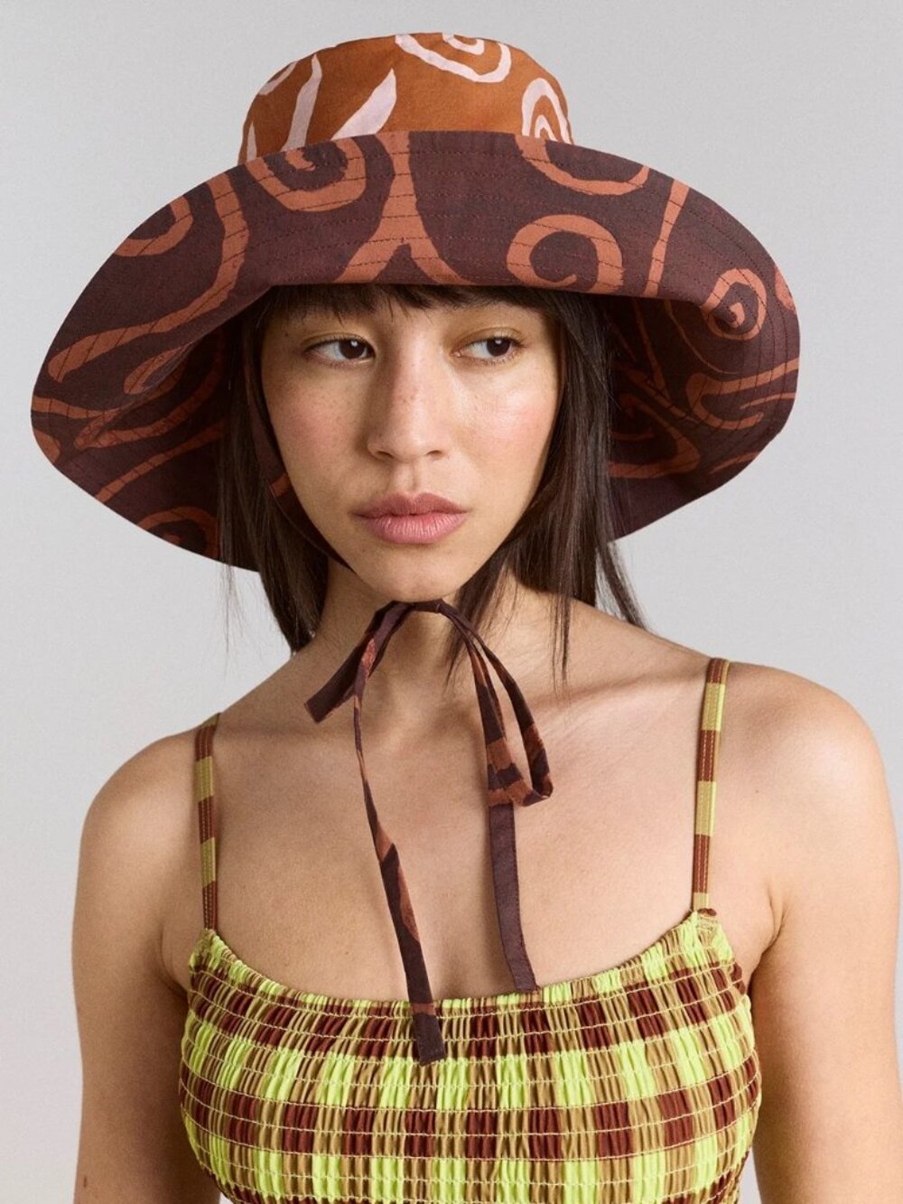 Damson Madder Reversible Sunhat Mixed Swirl Hat Two-in-one Print Logo O/S